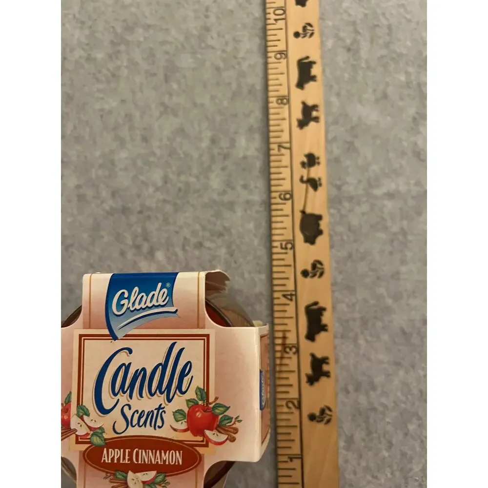 Glade Candle Scents Jar‎ Strawberries & Cream 1996 & Apple Cinnamon 1997 2Pc VTG